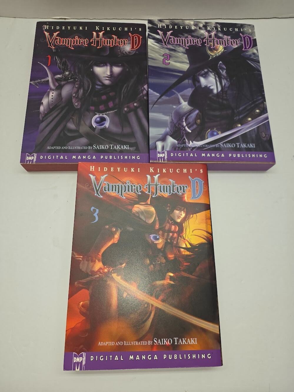 Vampire Hunter D Manga English Volumes 1 2 3 Book lot First Edition First Print